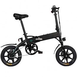 StAuoPK Electric Bike StAuoPK Folding Electric Bicycle 14-Inch Power-Assisted Electric Bicycle Lithium Electric Vehicle (Black, White), Black
