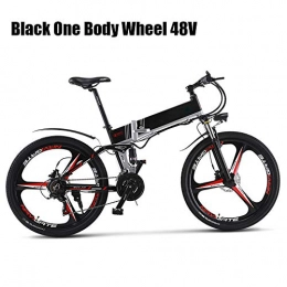 StAuoPK Electric Bike StAuoPK The New 26-Inch Foldable Electric Bicycle, 21-Speed 10AH 48V 350W Built-In Lithium Battery Electric Bicycle, Aluminum Alloy Travel Electric Mountain Bike