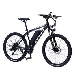 SUDOO Electric Bike SUDOO Electric Mountain Bike - 26'' Electric Bicycle with 36V 13AH Removable Lithium Battery, LED Display, 27 Speed Transmission Gears Double Disc Brakes for Adults Mens Women, Black