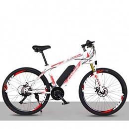 sunyu Electric Bike sunyu Electric Bike Electric Mountain Bike, 26 Inch E-bike, Max Speed 35km / h, 250W / 36v 10A Charging Lithium Battery, 2 Wheel Adult Electric Bicyclewhite / red