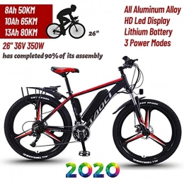 SUSU Bike SUSU Electric Bikes For Adult Magnesium Alloy bikes Bicycles All Terrain Mens Mountain Bike 26" 36V 350W Removable Lithium-Ion Battery Bicycle bike For Outdoor Cycling C-13Ah 90KM