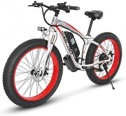 SXTR Electric Bike SXTR 26'' Electric Mountain Bike with Removable Large Capacity Lithium-Ion Battery (48V 8Ah 350W 500W 1000W), Electric Bike 21 Speed Gear and three Working Modes (Red)