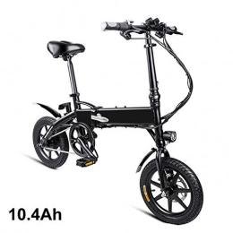 SYCHONG Bike SYCHONG Electric Folding Bike Foldable Bicycle Safe Adjustable Portable for Cycling for Cycling City Mountain, Black