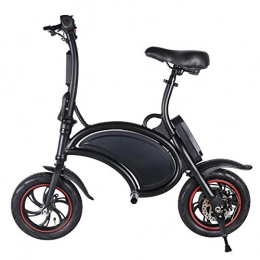 SYCHONG Electric Bike SYCHONG Electric Scooter 12 Inch 36V Folding E-Bike with 6.0Ah Lithium Battery, City Bicycle Max Speed 25 KM / H, Disc Brakes, Easy To Carry, Black