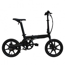 SYCHONG Electric Bike SYCHONG Folding Electric Bike 16" Wheels Motor 3 Kinds of Riding Modes 5 Gears, Black