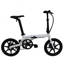SYCHONG Electric Bike SYCHONG Folding Electric Bike 16" Wheels Motor 3 Kinds of Riding Modes 5 Gears, White