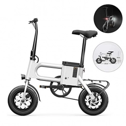 SYCHONG Bike SYCHONG Folding Electric Bike with 36V 17.4Ah Removable Lithium-Ion Battery, 12 Inch Ebike with 350W Motor And Remote Start Three Modes Speed Cruise, White