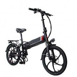 SYCHONG Electric Bike SYCHONG Upgraded Electric Bike, 250W 20'' Electric Bicycle with Removable48v 10.4 AH Lithium-Ion Battery for Adults, 7 Speed Shifter, Black