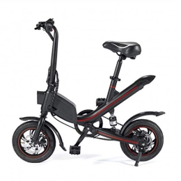 SZPDD Electric Bicycle - Foldable E-Bike 12 Inch Portable Power Bicycle with Battery Display and Cruise Control,Black,battery~7.8Ah