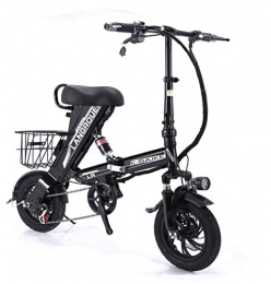 T.Y Bike T.Y Electric Bike 12 inch single lithium battery folding electric bicycle 36v mini portable car fashion black