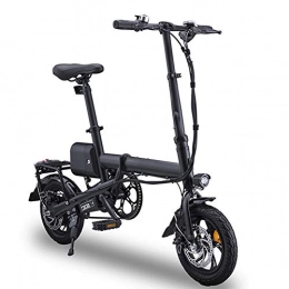 TANCEQI 12" Folding Electric Bike Adults, Folding E-Bike Lightweight with 350W/36V Battery Max Speed 25Km/H for Adults & Teenagers & Commuters Compete, Maximum Load Is 100Kg, Black