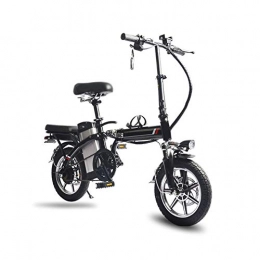 TANCEQI Electric Bike TANCEQI 14" Electric Bike / Folding E-Bike / Commute Bicycle with Foldable Alloy Frame, 48V Lithium-Ion Rechargeable Battery Lithium Battery Beach Snow Bicycle
