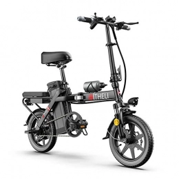 TANCEQI Electric Bike TANCEQI Adult Folding Electric Bikes Bicycle Adjustable Height Portable Comfort Bicycles Hybrid Recumbent / Road Bikes, Aluminum Alloy Frame, LCD Screen, Three Riding Mode, Black