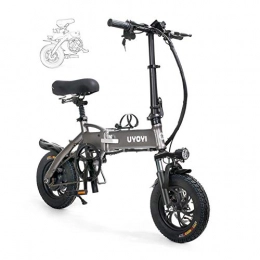 TANCEQI Electric Bike TANCEQI Adult Folding Electric Bikes Foldable Bicycle Portable Aluminum Alloy Frame, with LED Front Light, Three Riding Mode, Disc Brake for Adult Comfort Bicycles Hybrid Recumbent / Road Bikes