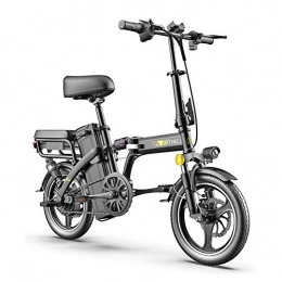 TANCEQI Bike TANCEQI Electric Bike Foldable E-Bike Folding Lightweight 350W 48V, Aluminum Alloy Frame, LCD Screen, Three Riding Mode, Disc Brake for Adults City Commuting, Black