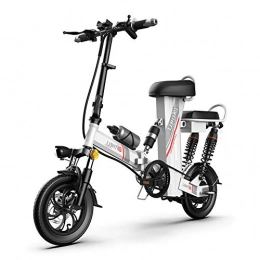TANCEQI Electric Bike TANCEQI Electric Bike Folding Electric Bicycle for Adults with 350W Motor, 3 Riding Modes Max Speed 25KM / H, Portable Adjustable Foldable for Cycling Outdoor, White