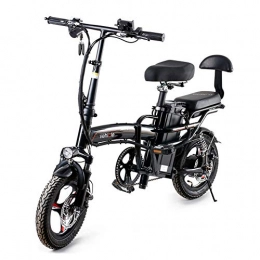 TANCEQI Electric Bike TANCEQI Electric Folding Bike Fat Tire Smart City Mountain Bicycle Booster for Adults, 400W Aluminum Alloy Bicycle with 3 Riding Modes Adjustable Height Portable with LED Front Light Easy To Store