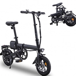 TANCEQI Bike TANCEQI Electric Folding Bike Lightweight Foldable Compact Ebike, 12 Inch Wheels, Pedal Assist Unisex Bicycle, Max Speed 25 Km / H, Portable Easy To Store in Caravan, Motor Home, Boat