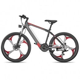 TANCEQI Bike TANCEQI Electric Mountain Bike 400W 26'' Fat Tire Electric Bicycle Mountain E-Bike Full Suspension for Adults, 27 Speed Shifter Aluminum Alloy Ebike Bicycle, City Bike Lightweight, Red
