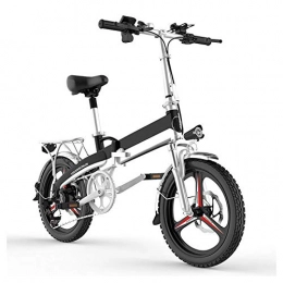 TANCEQI Electric Bike TANCEQI Folding Electric Bicycle Aluminum Alloy Mountain Folding Bike City Bike Fits All 7 Speed Gears Derailleur Gears, E-Bikes Bicycles All Terrain with 3 Riding Modes