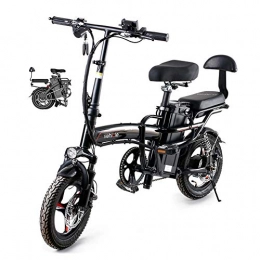 TANCEQI Electric Bike TANCEQI Folding Electric Bike 14 Inch 48V E-Bike City Bicycle for Adults, Adjustable Lightweight Alloy Frame Foldable E-Bike with LCD Screen, 400W Motor