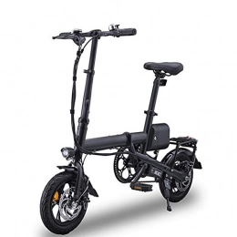 TANCEQI Bike TANCEQI Folding Electric Bike Lightweight Foldable Compact Ebike for Commuting & Leisure, 350W 12 Inch 36V Lightweight with LED Headlights, Maximum Load 100Kg