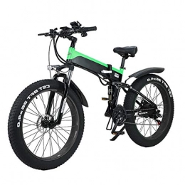 TANCEQI Electric Bike TANCEQI Folding Electric Mountain City Bike, LED Display Electric Bicycle Commute Ebike 500W 48V 10Ah Motor, 120Kg Max Load, Portable Easy To Store, Green