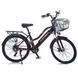 TAOCI Electric Bike TAOCI 26" Electric Bike City Commute Bike for Women Adult with 36V Removable Lithium Battery E-Bike Shimano 7-speed Mountain Bicycles for Travel Work