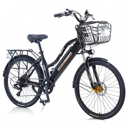 TAOCI Electric Bikes for Women Adult, All Terrain 26" 36V 350W E-Bike Bicycles Shimano 7-speed Removable Lithium-Ion Battery Mountain Ebike for Riding to Work Outdoor Cycling Travel