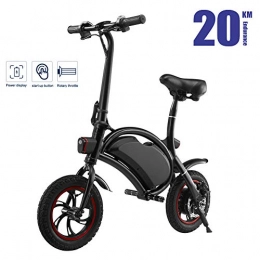 TBDLG Electric Bike TBDLG Folding Electric Bike, 12inch 36v Front Led Light, City Bicycle Max Speed 30Km / h, Disc Brakes and Easy to Store In Caravan, Motor Home, Black
