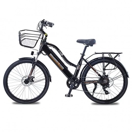 TERLEIA Electric Bike TERLEIA Electric Bike 350W E-Bike Removable Lithium-Ion Battery 26" Women All Terrain Electric Mountain Bike for Outdoor Cycling Travel Work Out Commute Ebike, Black, 36V 10AH