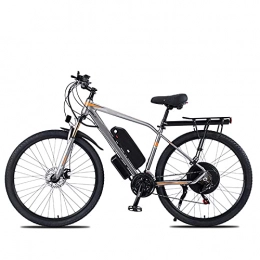TERLEIA Bike TERLEIA Electric Bike Professional 21 Speed Variable Speed E-Bike, Double Disc Brakes 29" Electric Mountain Bike for Adults for Outdoor Riding Travel Exercise City Commute Ebike, Gray, 48V 1000W 13AH
