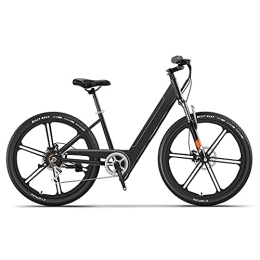 TGHY Electric Bike TGHY Electric City Bike for Adults 26 inch Commuter E-Bike for Women 36V 250W Brushless Motor Pedal Assist Waterproof Removable 10Ah Battery 21-Speed 3 Riding Modes, Black