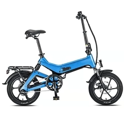 TGHY Bike TGHY Folding Electric Bike 16" Ebike 36V 8.7Ah Removable Lithium-Ion Battery 250W Motor Pedal Assist Dual Disc Brake EBS 50km Range Magnesium Aluminum Alloy, Blue