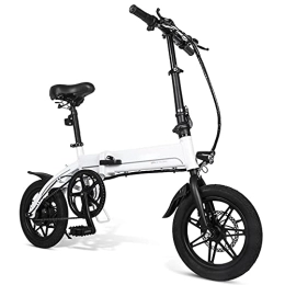 TGHY Bike TGHY Folding Electric Bike for Adults 36V 250W Brushless Motor 14" Aluminum Alloy E-Bike 25km / h LCD Display Removable 8Ah Lithium Battery Pedal Assist City Commute Bicycle, White
