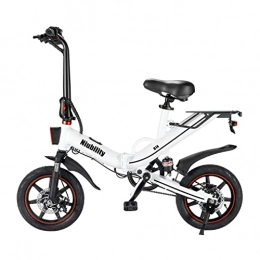 theebikemotor  Theebikemotor 14" Wheel 400W 15Ah Folding Electric Bike Bicyc E-Bike 3-drive modes 120kg load-White Colour