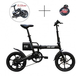 TIANQING Folding Mini Electric Car, 350W Electric Two-Wheel Bicycle Lithium Battery 36V/7.8AH Brushless Motor 30 Km/H, with High-Definition Display Disc Brake,Black