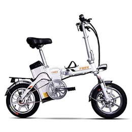 TIANQING Bike TIANQING Folding Mini Electric Car, Electric Bicycle Lithium Battery 48V / 25AH 250W Brushless High-Speed Motor, with Aluminium Frame Disc Brake USB Charging, Red