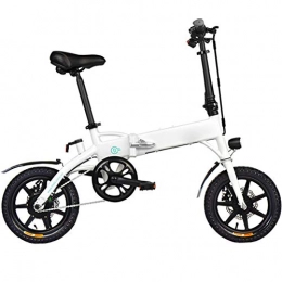 TMXWHYQ Bike TMXWHYQ Folding Electric Bicycle 14-Inch Power-Assisted Electric Bicycle Lithium Battery 10.4Ah, White