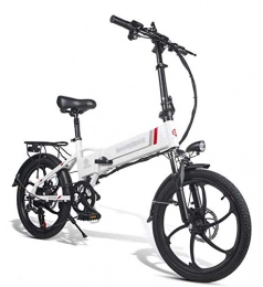 BJYYXF Electric Bike Treadmill foldable, Electric Bike, Folding E-Bike-Electric Moped Bicycle with 48V 350W Motor Remote Control White BJY969 (Color : White)