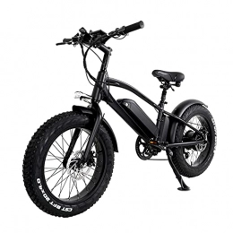TSTYW Bike TSTYW 20 - Inch Electric Bicycle, Equipped With 48V 12.8Ah Lithium Battery 750W High - Power Motor, 5 Speed Levels, Fat Tire Mountain Bike (Color : Black)