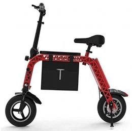 TX Electric Bike TX Foldable Electric Bike 36V 250w 10.4AH 45k'm10inch Lithium Battery Bicycle Aluminium alloy, Red