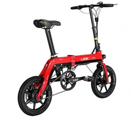 TX Bike TX Folding electric bicycle 36V lithium long life battery mini sized urban use, Red
