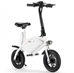 TX Electric Bike TX Folding electric bicycle portable mini sized lithium battery moped urban travel use with LCD display, White