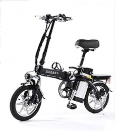 TX Electric Bike TX Mini folding electric bicycle small scooter aluminum alloy with intelligent meter, phone rechargeable, 80-110 km, 4 shock absorption, Black