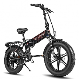TXYJ Electric Bike Electric Mountain Bike, 20" Folding E-bike 750W with Removable Lithium-ion Battery 48V 12.8A, Premium Full Suspension and 7 Speed Gear,Black