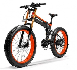 TYT Electric Bike TYT Electric Mountain Bike T750Plus 26'' Folding Electric Fat Bike Snow Bike, Bafang 750W Motor, Top Brand Lithium Battery, Optimized Operating System (Green A, 10.4Ah), Red B