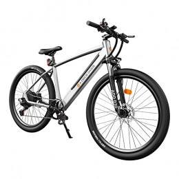 ADO Electric Bike UK Next Working Day Delivery ADO D30 250W Electric Bicycle Removable Battery Shimano 11 speed Transmission System 27.5 Inch Electric Bike(Silver)