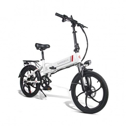 Generic Electric Bike UK Next Working Day DeliverySamebike 20LVXD30 Electric Bike 26"Aluminum alloy suspension mountain frame(White）