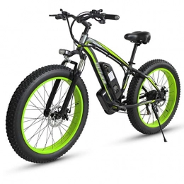 UNCTAD Electric Bike UNCTAD Electric Bikes For Adult, 4.0 Fat Tire Bike / 1000W 48V Super Power Electric Bikes With Removable Lithium Battery And Battery Charger And Three Working Modes with Rear Seat (Black green)